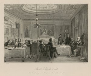 Barber Surgeons Hall, het gezelschap dat een nieuw lid toelaat door English School