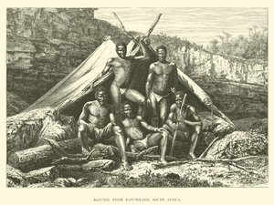 Basutos, uit Basutoland, Zuid-Afrika door English School