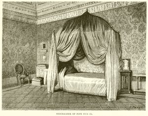 Slaapkamer van Paus Pius IX door English School