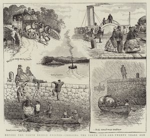 Voordat de Forth Bridge bestond, de oversteek van de Forth vijfentwintig jaar geleden door English School