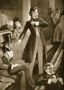Benjamin Disraeli houdt zijn eerste toespraak in het Huis door English School