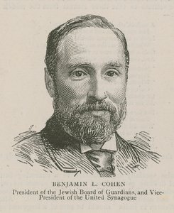 Benjamin L. Cohen, Voorzitter van de Joodse Raad van Voogden en Vicevoorzitter van de United Synagogue door English School