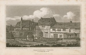 Bermondsey Priory, zoals het vroeger stond door English School