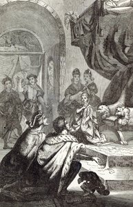 Verloving van de Franse Prinses met Richard II, illustratie uit 