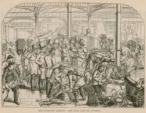 Billingsgate Markt, de Vis Verkocht bij Veiling