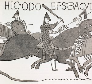 Bisschop Eudes met zijn staf tijdens de Slag bij Hastings, ca. 1880