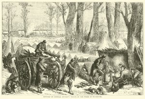 Bivak van de troepen van generaal Ducrot in het bos van Vincennes, oktober 1870 door English School