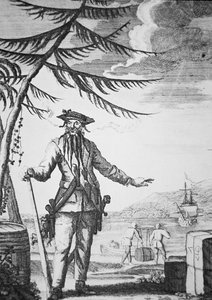 Zwartbaard de piraat (gravure)