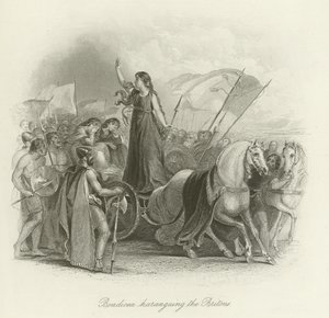 Boadicea die de Britten toespreekt