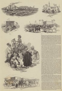 Bombay naar Londen binnen 60 Dagen (gravure) door English School