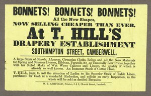 Hoeden! Hoeden! Hoeden! bij T Hills, Southampton Street, Camberwell, Londen door English School