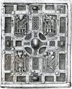 Boek-Heiligdom of Cumdach van Molaise, c.1001-1025 door English School