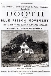 Kraam van de Blue Ribbon Movement, 1883 door English School
