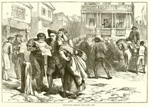 Bostonians lezen de Stamp Act door English School