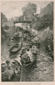 Boulters Lock: Zondagmiddag, naar een schilderij van Edward J Gregory door English School