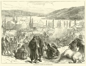 Leger van Bourbaki in Zwitserland, februari 1871