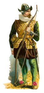 Boogschutter uit de tijd van koningin Elizabeth I, 1559-1603 door English School