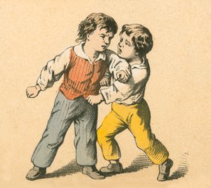 Vechtende jongens