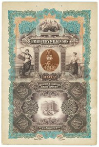 Bradbury Wilkinson & Co, ontwerpers en graveurs van bankbiljetten door English School