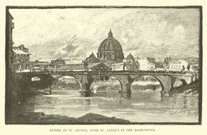De Brug van Sint Angelo, met Sint-Pieter op de achtergrond door English School
