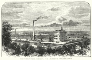 Bridgewater Gieterij, Patricroft (gravure) door English School
