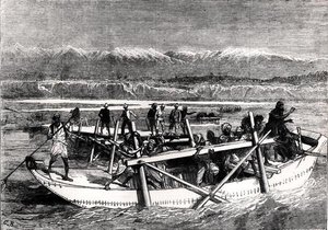 Brug over de Kabul-rivier bij Jellalabad door English School