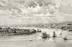 Haven van Brisbane, Australië, c.1880, uit 