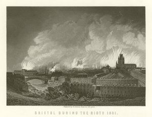 Bristol tijdens de rellen van 1831 door English School