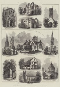 Britse Archeologische Vereniging in Wisbech, Schetsen van Plaatsen in de Omgeving (gravure) door English School