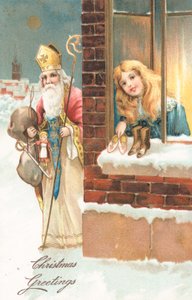 Britse kerstkaart door English School