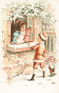 Britse kerstkaart door English School