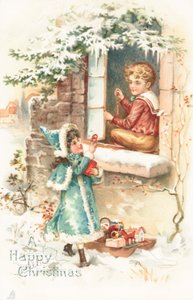 Britse kerstkaart door English School