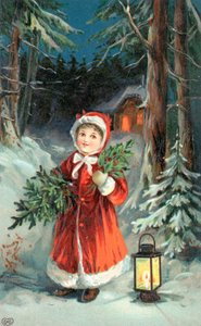 Britse kerstkaart door English School