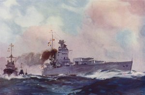 Brits slagschip van de Nelson-klasse door English School