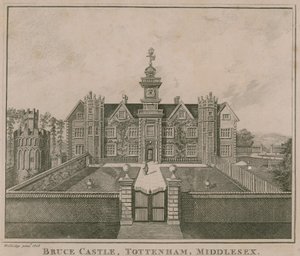 Bruce Castle, Tottenham, Londen; een uitzicht genomen in 1686 door English School