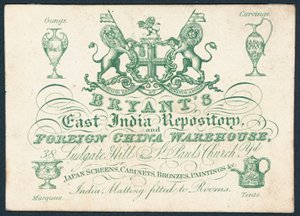 Bryants, Oost-Indische Repository en buitenlandse porseleinwinkel door English School