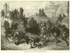 Buffeldans van de prairie-indianen door English School