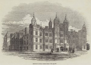 Burghley House, noordzijde door English School