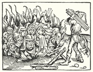 Het verbranden van de Joden tijdens de pest
