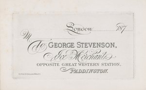 Visitekaartje voor George Stevenson door English School