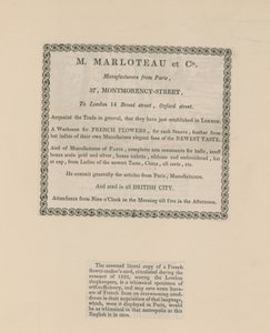 Visitekaartje van M Marloteau