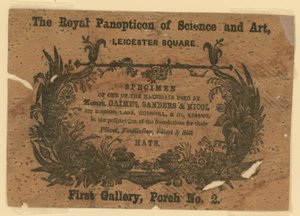 Visitekaartje van The Royal Panopticon of Science and Art