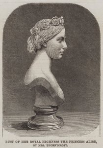 Buste van Hare Koninklijke Hoogheid Prinses Alice, door mevrouw Thornycroft door English School