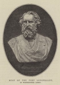 Buste van de Dichter Longfellow, in Westminster Abbey