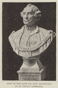 Buste van wijlen Sir John Macdonald in de St Paul