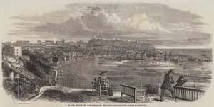 Aan de kust, Scarborough Bay (gravure)