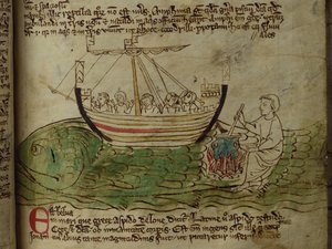 CCA-LitMs/D/10 fol. 30r Walvis, uit Bestiarium door English School
