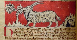 CCA-LitMs/D/10 fol. 8v Geit, uit Bestiarium