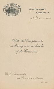 Schuilplaats voor koetsiers Fun, opgericht januari 1875. Brief