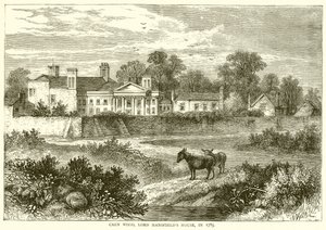 Caen Wood, Huis van Lord Mansfield in 1785 door English School